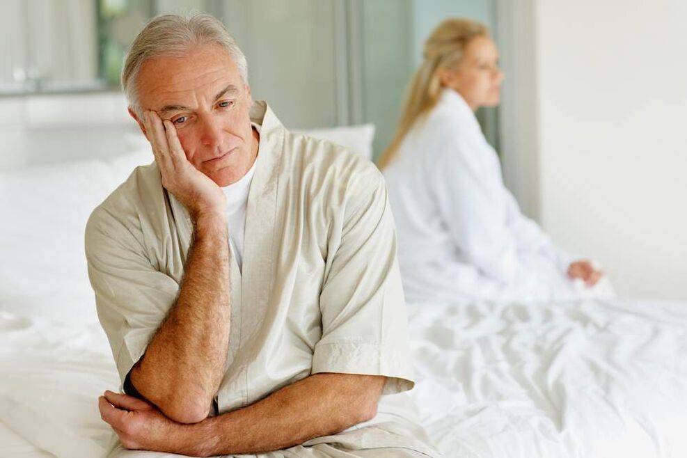 After the age of 60, a man can suffer from erectile dysfunction